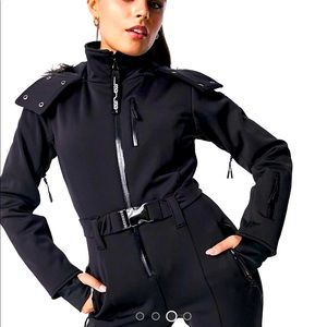 New w Tags,ASOS Fitted Ski Suit Belted w Hood